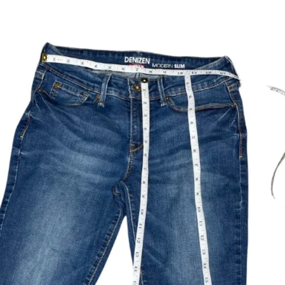 Levi's Denizen Modern Slim Denim Embroidered Straight Leg Jeans Sz 27 - Picture 4 of 8